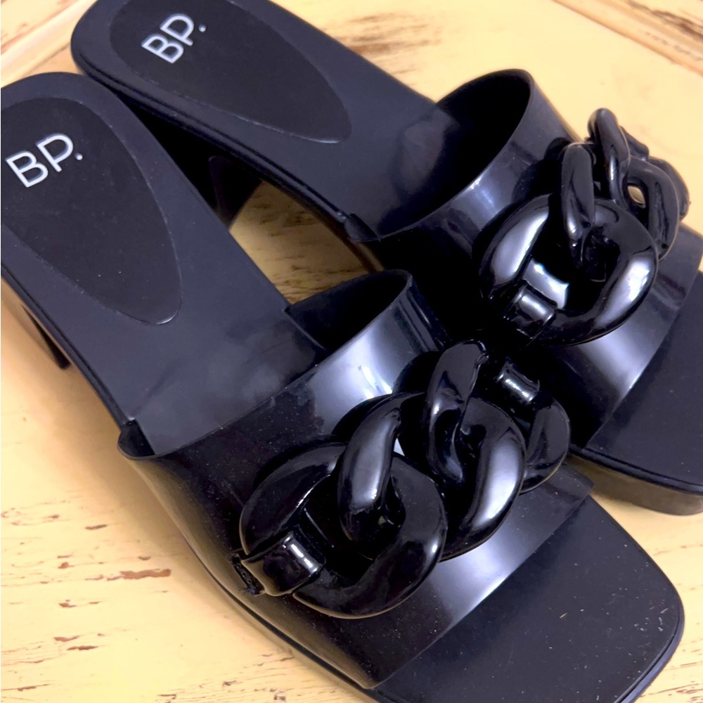 BP Slip on sandals, new, size 9